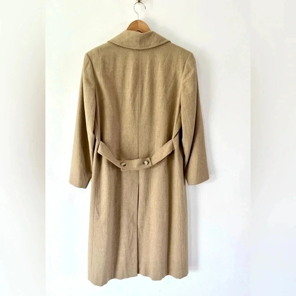 Pendleton Vintage Camel Brown Virgin Wool Double Breasted Coat Size 10 - Picture 7 of 12